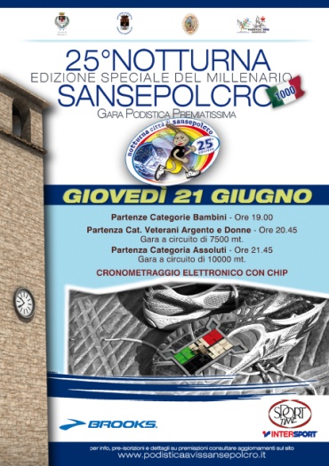 25 notturna sansepolcro gara podisttica